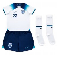 England Jude Bellingham #22 Replica Home Minikit World Cup 2022 Short Sleeve (+ pants)